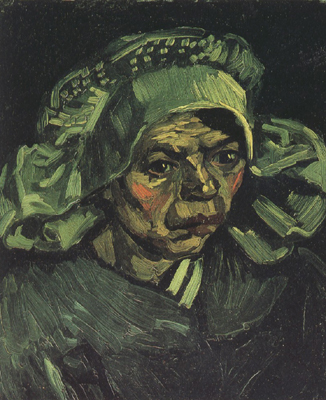 Vincent Van Gogh Head of a Peasant Woman with White Cap (nn04)